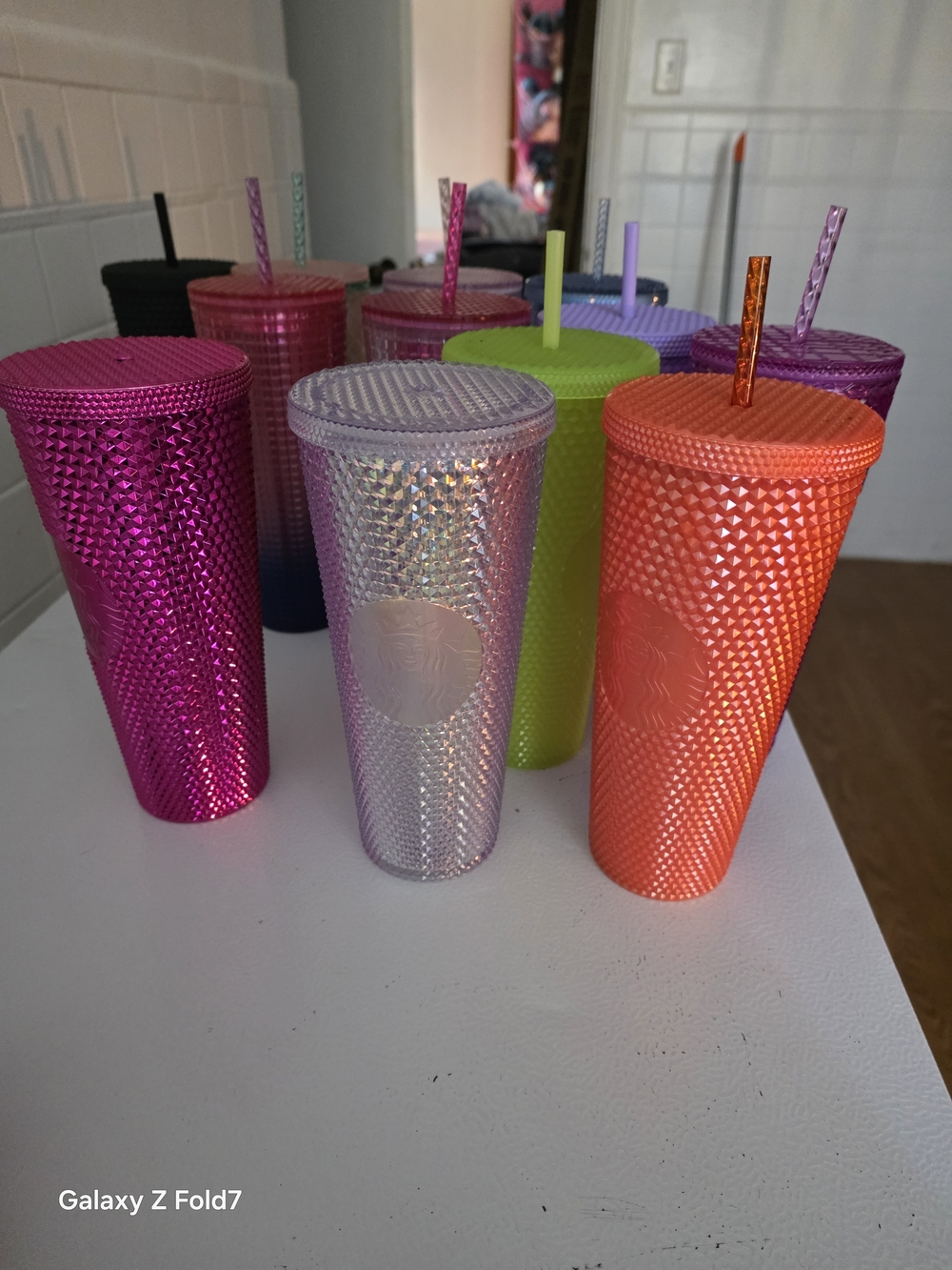 Starbucks Studded Cold Cup Set in Pink, Silver, Orange, Green, Purple